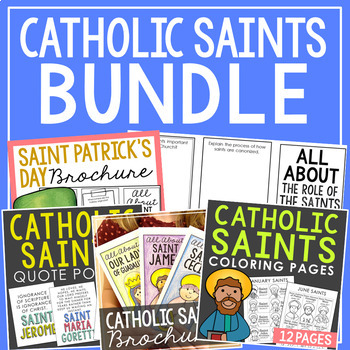 Preview of CATHOLIC SAINTS and MARIAN APPARITIONS Coloring Pages, Posters, & Activities