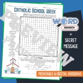 CATHOLIC SCHOOL WEEK Word Search Puzzle Activity Worksheet
