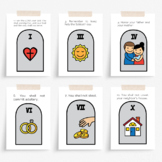 CATHOLIC TEN COMMANDMENTS Flash Cards | Catholic Church Activity