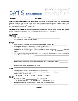 Preview of CATS the Musical by Andrew Lloyd Webber 1998 film Follow Sheet