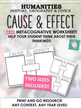 Preview of CAUSE AND EFFECT GRAPHIC ORGANIZER WORKSHEETS