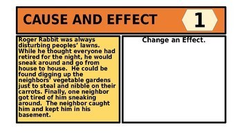 cause and effect task cards 3rd grade