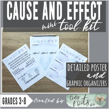 Preview of CAUSE AND EFFECT MINI TOOL KIT | Poster, Graphic Organizers | FREE!