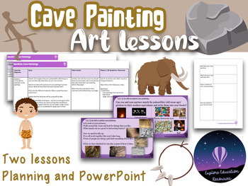 Preview of CAVE PAINTING Art Bundle: x2 Lessons