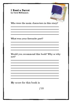 CBCA Book Week Shortlisted Books 2020 Book Review Template | TPT