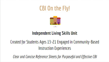 Preview of CBI On the Fly - Independent Living Skills Unit