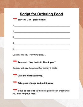 Preview of CBI-Script for Ordering Food