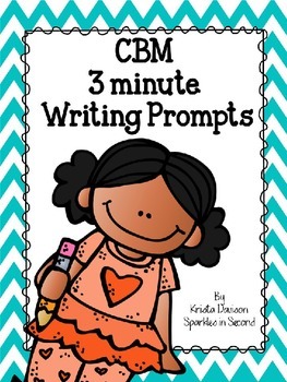 Preview of CBM 3 Minute Writing Prompts With Editable Template