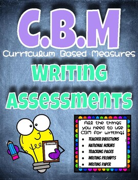 Preview of CBM Writing Assessment | Curriculum Based Measure | Writing Assessment Tool