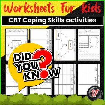 Preview of CBT Coping Skills Worksheets