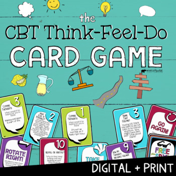 Preview of CBT Think-Feel-Do: Print+ Digital SEL Game | Social Emotional Distance Learning