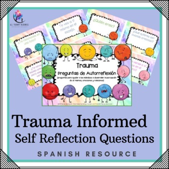 Preview of CBT Trauma Informed Self Reflection Questions - SPANISH VERSION