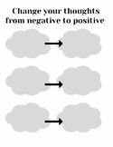 CBT Worksheet - negative to positive thoughts