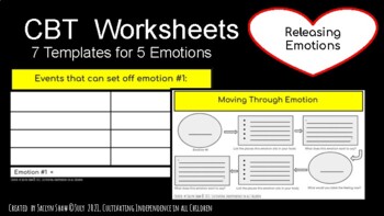 Preview of CBT WORKBOOK - "Releasing Emotion" _ INTERACTIVE THERAPEUTIC TOOL (47 pgs.)