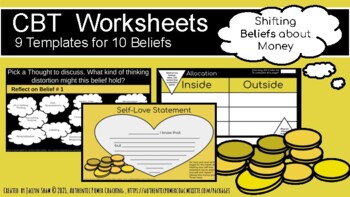 Preview of CBT  Worksheets - "Shifting Beliefs about Money"