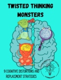 CBT negative thinking strategy cards-Twisted Thinking Monsters