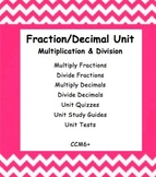CC 6th Grade Math Unit BUNDLE: Multiply and Divide Fractio