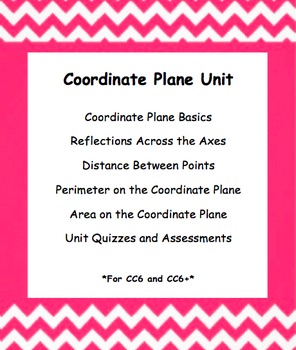 Preview of CC 6th Grade Math Unit BUNDLE: Coordinate Plane (Reflect, Distance, & Area/Per)