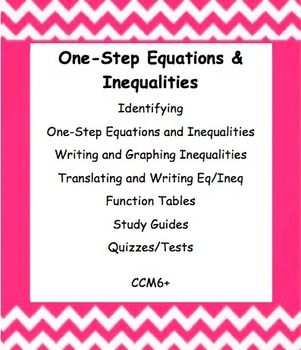 Preview of CC 6th Grade Math Unit BUNDLE: One-Step Equations and Inequalities