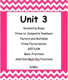CC 6th grade math Unit BUNDLE: Prime Factorization, GCF/LC