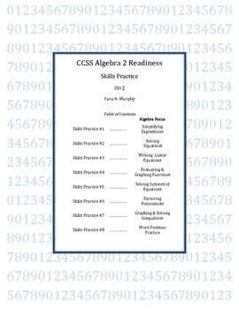 Preview of CC Algebra 2 Readiness