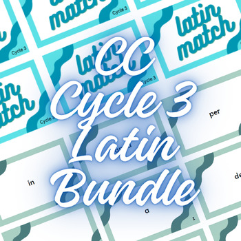 Preview of CC Cycle 3 Latin Bundle - Matching Cards & Flashcards for weeks 1-11
