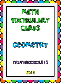 Preview of Illustrated Math Vocabulary Cards – Geometry