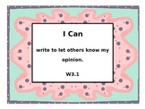 CC Writing "I Can" posters and plates