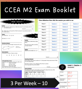 Preview of CCEA Maths M2 5-a-day Exam Question Booklet NO PREP RESOURCE