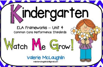 Preview of CCGPS Kindergarten Unit 4 - Watch Me Grow! ~ Smartboard