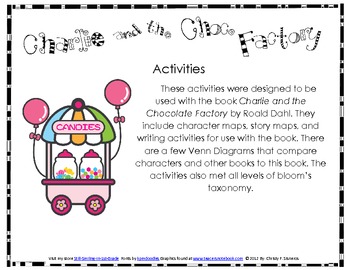 Preview of CCGPS Lang Arts Activities 1st Grade Charlie & the Chocolate Factory Acitivities