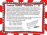 CCS {Kindergarten} - Partner Games - Numbers 1-10
