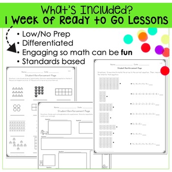 REPEATED ADDITION ARRAYS WORKSHEETS by Special Adventures | TpT