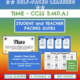 CCSS 3.MD.A.1 Time - Self-Pacing Slides | 3rd Grade Measurement