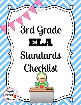 Preview of 3rd Grade ELA Standards Checklist (Common Core)