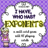CCSS 5.NBT NO PREP Math Game- I Have, Who Has? Exponents