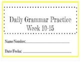 CCSS- 5 Week Daily Grammar Week 10-15 REVIEW PRINTABLES