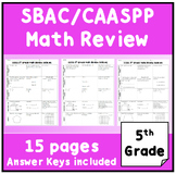 SBAC/CAASPP 5th Grade Common Core Math Review