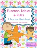 CCSS 6.EE.9  Function Tables and Rules - Practice