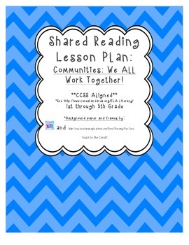 Preview of "Our Classroom Community" Shared Reading Lesson Plan