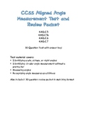 CCSS Aligned Angle Measurement Test