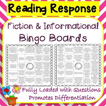 Preview of Reading Response Bingo: Fiction & Informational