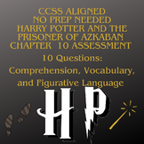CCSS Aligned No Prep Test Chapter 10 for Harry Potter & th