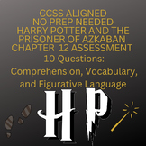 CCSS Aligned No Prep Test Chapter 12 for Harry Potter & th