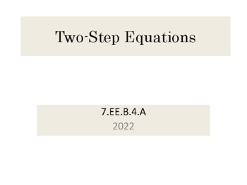 Preview of CCSS Aligned Two-Step Equation Problem Set