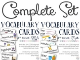 CCSS-Aligned Vocabulary Cards Bundle {3rd Grade Math & ELA}