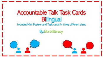 Preview of CCSS BILINGUAL READING: ACCOUNTABLE TALK RED/BLUE EDITION