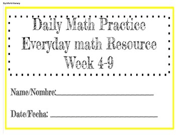 Preview of CCSS Daily Math Review- An Everyday Math Resource Printable!