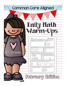Preview of Common Core Daily Math Warm Ups - 2nd Grade February