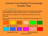 CCSS EDI Common Core Close Reading Increasingly Complex Te